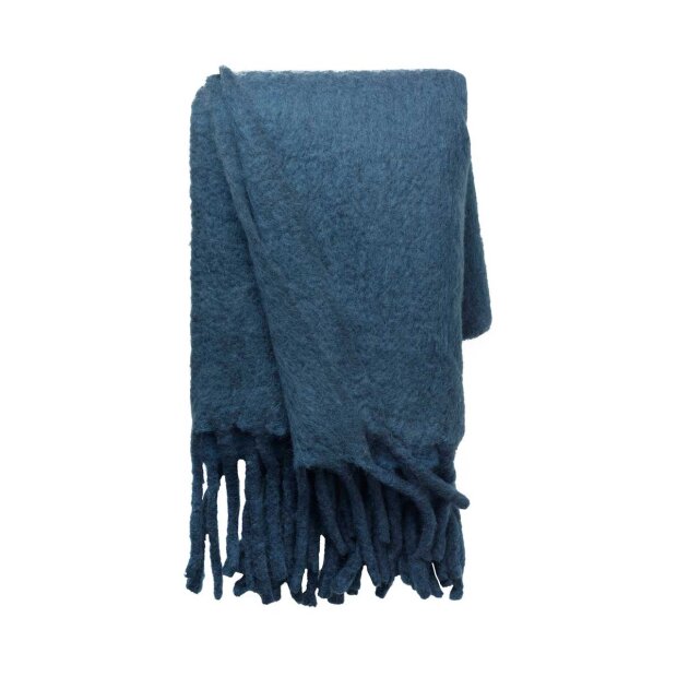 COZY LIVING - THROW MATHEA MELANGE 130X170CM | ROYAL BLUE