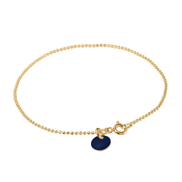 ENAMEL COPENHAGEN - BALL CHAIN ARMBÅND | FORGYLDT M/MIDNIGHT