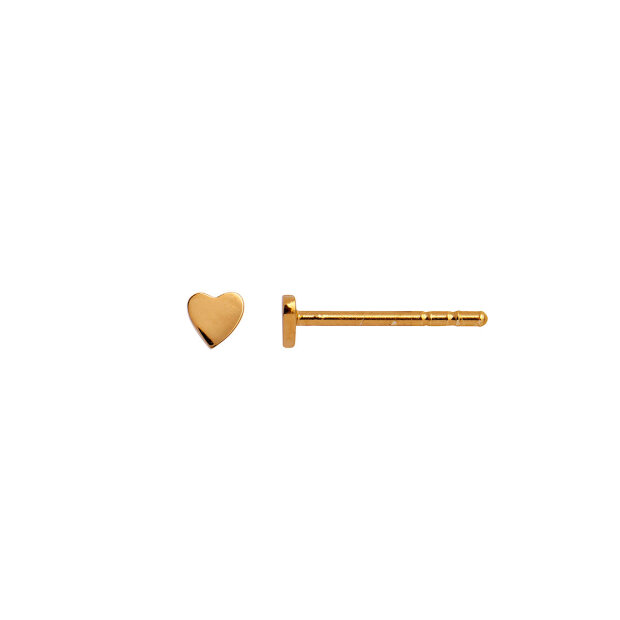 STINE A - PETIT LOVE HEART ØRERING - 1 STK. | FORGYLDT