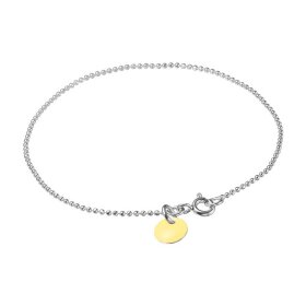 ENAMEL COPENHAGEN - BALL CHAIN ARMBÅND | SØLV M/LIGHT YELLOW