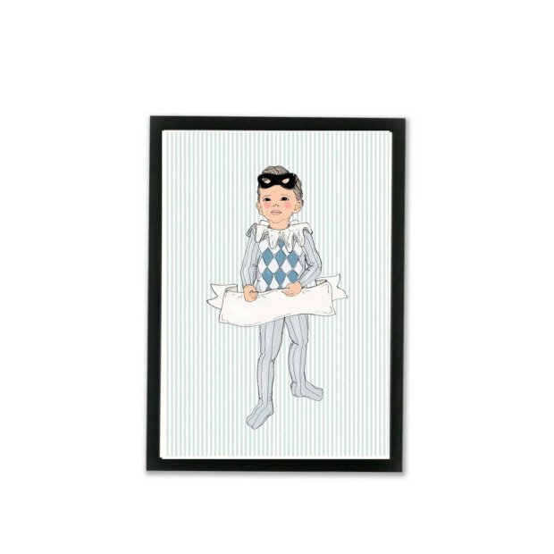 MOUSE & PEN - A4 PLAKAT 21X30 CM | LITTLE HARLEKIN BOY