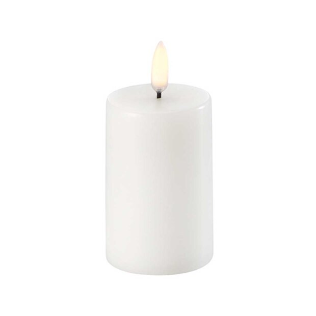 UYUNI - PILLAR CANDLE 5X7,5 CM | HVID