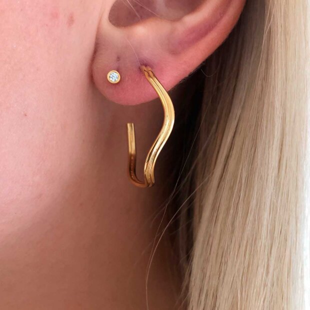 STINE A - BIG DOT EARRING 1 STK. | FORGYLDT