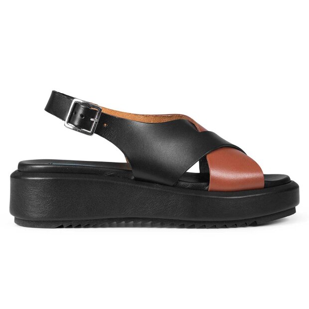 A PAIR - CHUNKY SANDAL CROSS | SORT/BRUN