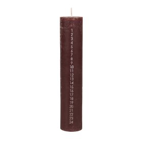 BROSTE COPENHAGEN - KALENDERLYS RUSTIC | MADDER BROWN