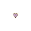 STINE A - PETIT LOVE HEART ØRERING - 1 STK. | FORGYLDT M/LILLA SORBET ENAMEL