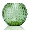 ANNA VON LIPA - HOBNAIL GLOBE VASE | OLIVEGREEN