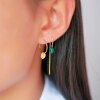 ENAMEL COPENHAGEN - ELEANOR EARRING FORGYLDT | PETROL GREEN