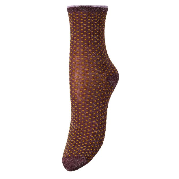 BECK SØNDERGAARD - DINA SMALL DOTS SOCK | BURGUNDY