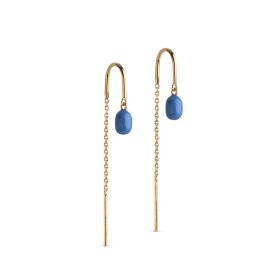 ENAMEL COPENHAGEN - ELEANOR EARRING FORGYLDT | CORNFLOWER