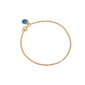 ENAMEL COPENHAGEN - BALL CHAIN ARMBÅND | FORGYLDT M/CORNFLOWER