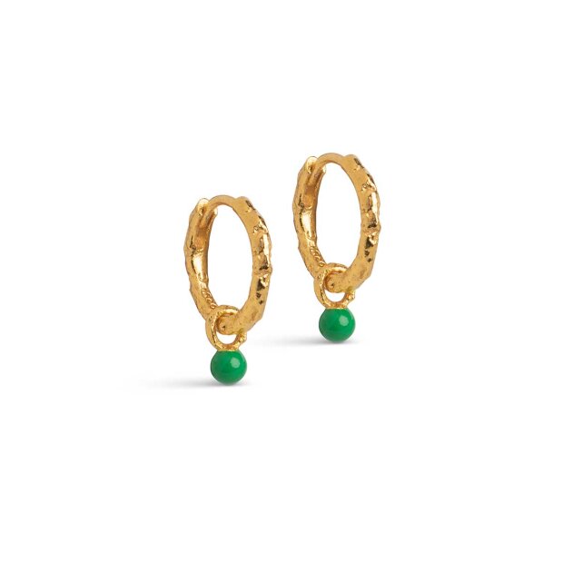 ENAMEL COPENHAGEN - BELLE HOOPS | FORGYLDT M/GRASS GREEN