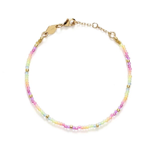 ANNI LU - NEON RAINBOW ARMBÅND MULTICOLOR | FORGYLDT