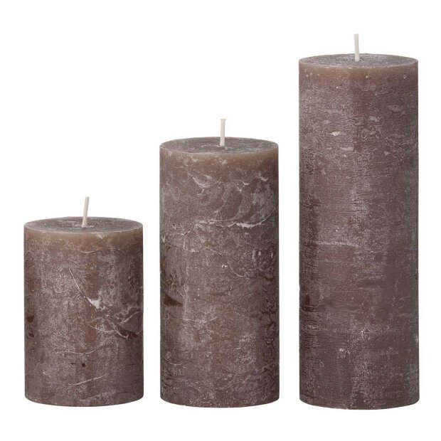 COZY LIVING - RUSTIC CANDLE 10X15 - 120 TIMER | MOCCA