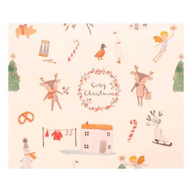 MAILEG - GAVEPAPIR 10 M, COSY CHRISTMAS