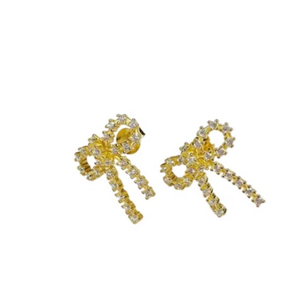 Pico - ARCO MINI CRYSTAL STUD ØRERINGE | FORGYLDT