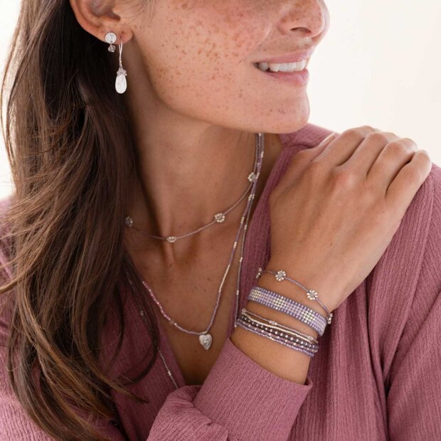 A BEAUTIFUL STORY - SEASIDE ROSE QUARTZ ARMBÅND | SØLV