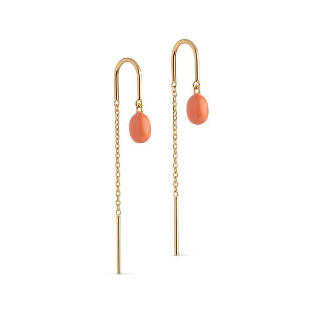 ENAMEL COPENHAGEN - ELEANOR EARRING FORGYLDT | LIGHT CORAL