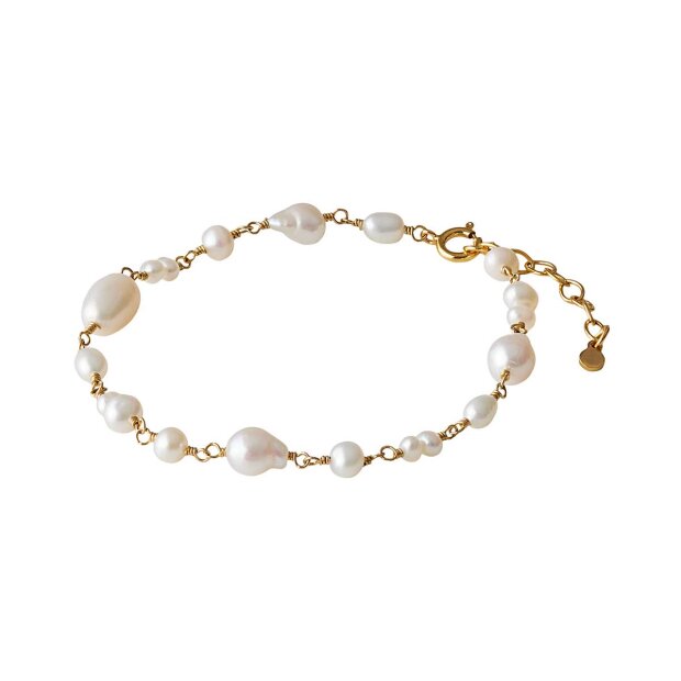 PERNILLE CORYDON - WHITE DREAMS ARMBÅND | FORGYLDT