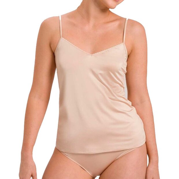 HANRO - SPAGHETTI TOP SATIN DELUXE | NATURAL