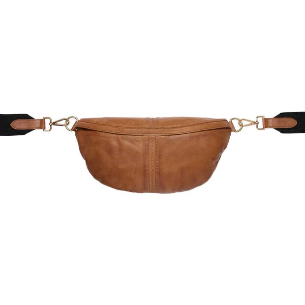 BTF CPH - BUMBAG M/KONTRASTSYNINGER | COGNAC M/LYSE GULDACCESSORIES