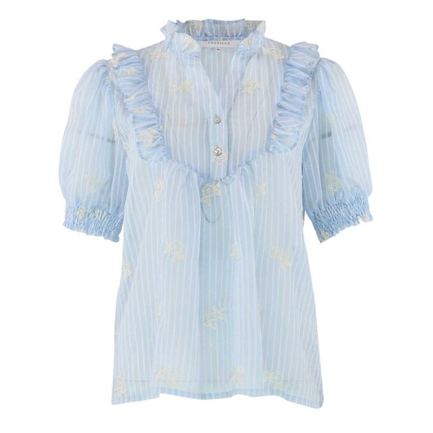 CONTINUE COPENHAGEN - SILKE CHIFFON BLUSE | SKY BLUE