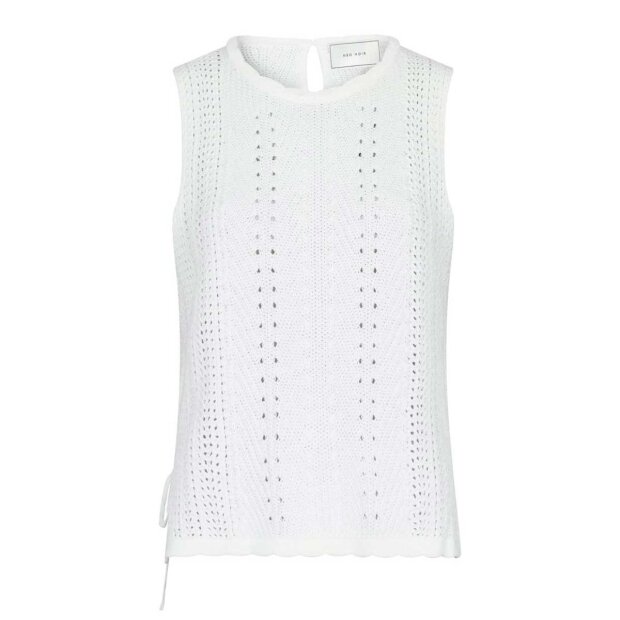 NEO NOIR - ARITZA CROCHET KNIT TOP | HVID