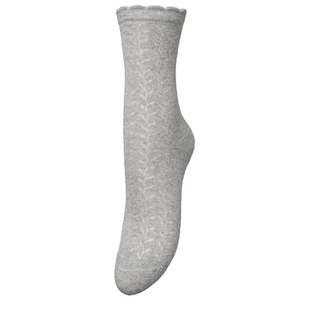 BECK SØNDERGAARD - LEOFA COTTA SOCK | LIGHT GREY MELANGE