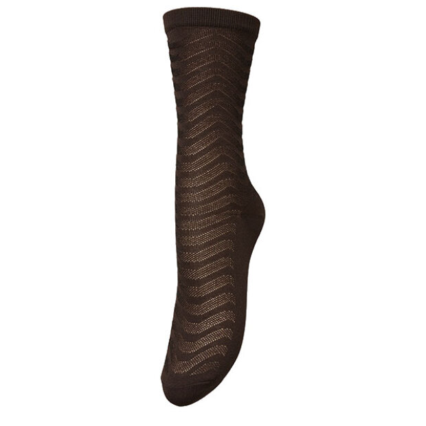 BECK SØNDERGAARD - MINA GLITTER SOCK | HOT FUGDE BROWN