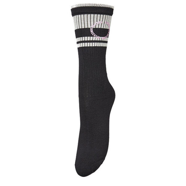 BECK SØNDERGAARD - THALIA COTTA SOCK | BLACK/WHITE