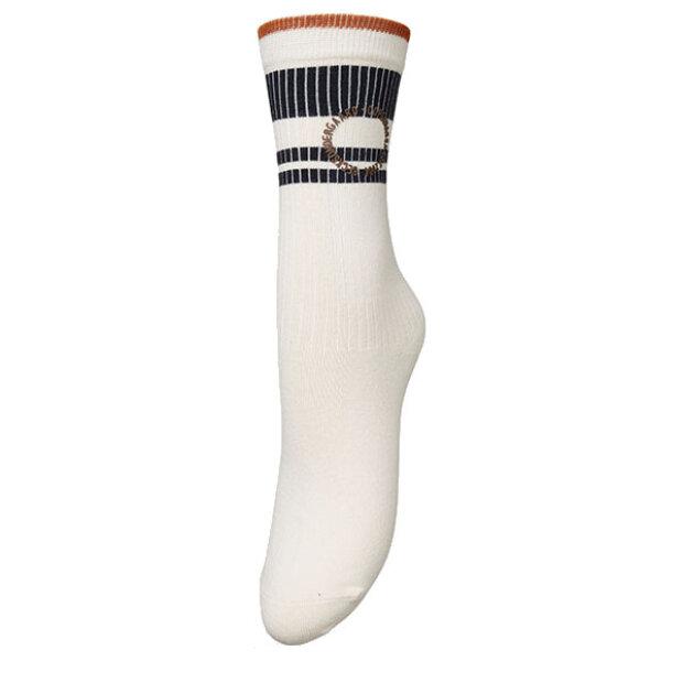 BECK SØNDERGAARD - THALIA COTTA SOCK | WHITE/NAVY