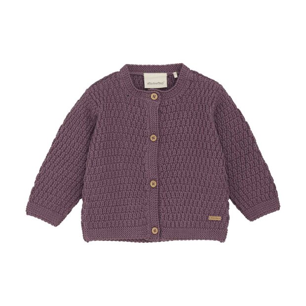 MINYMO - CARDIGAN STRIK | BLACK PLUM