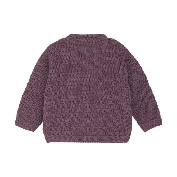 MINYMO - CARDIGAN STRIK | BLACK PLUM