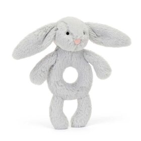 JELLYCAT - BASHFUL BUNNY RANGLE - SILVER - 18 CM