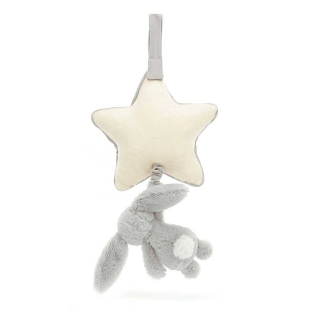 JELLYCAT - BASHFUL BUNNY MUSIK URO - SILVER - 30X20 CM