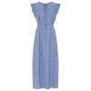 FRAU - STOCKHOLM LANG KJOLE | MEDIUM BLUE STRIPE