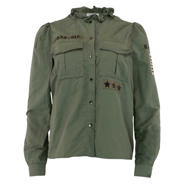 CONTINUE COPENHAGEN - MILI PATCH BLUSE | ARMY