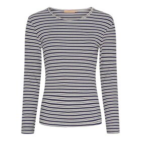 MARTA DU CHATEAU - CHRISTEL T-SHIRT | NAVY/CREAM