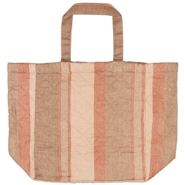 IB LAURSEN - QUILTET TASKE 45X40X25 CM | BEIGE/BRUN/RUST