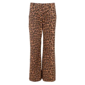 BLACK COLOUR - ABBIE BOX STRETCH BUKSER | LEOPARD