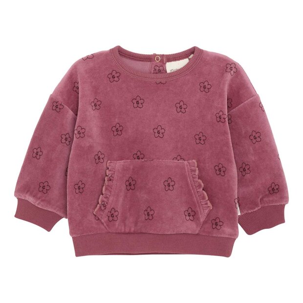 MINYMO - SWEATSHIRT I VELOUR | DECO ROSE