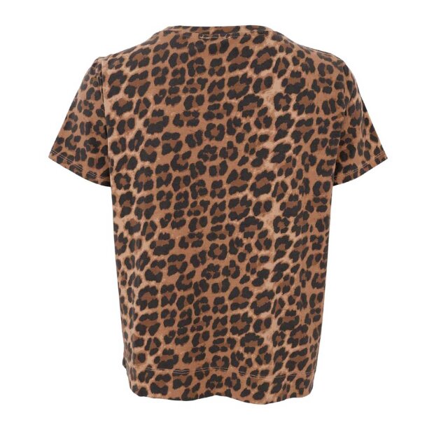 BLACK COLOUR - ZELDA S/S LEO T-SHIRT | LEOPARD