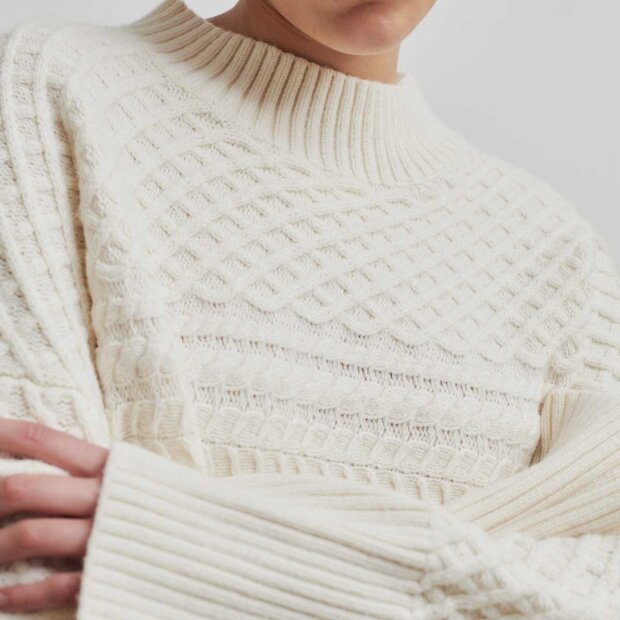 SECOND FEMALE - GLAVIA KNIT M/TURTLENECK | SNOW WHITE