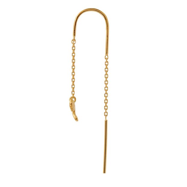 STINE A - PETIT BOW DOUBLE CHAIN ØRERING - 1 STK. | FORGYLDT