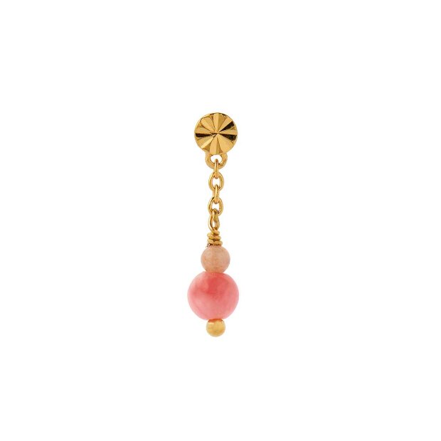 STINE A - TRES PETIT ETOILE ØRERING M/CORAL - 1 STK. | FORGYLDT