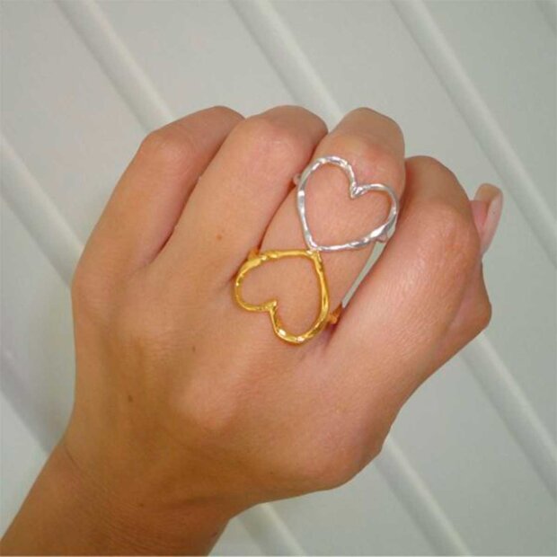 STINE A - FUNKY HEART RING | SØLV