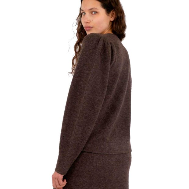 NEO NOIR - NUNA CARDIGAN | BRUN MELANGE