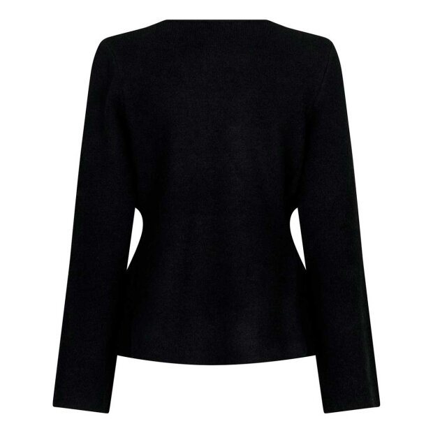 NEO NOIR - MARIE LOUISE STRIKKET CARDIGAN | SORT