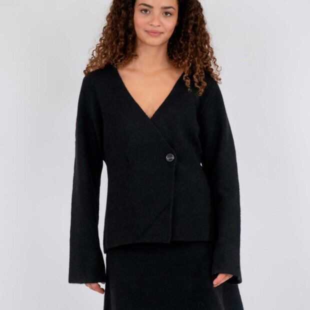 NEO NOIR - MARIE LOUISE STRIKKET CARDIGAN | SORT