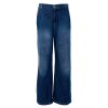 BLACK COLOUR - NETTIE BOX JEANS | DARK BLUE WASH